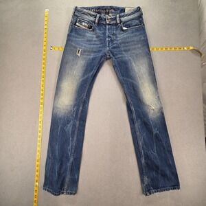 Diesel Zatiny Jeans Mens 27x30 Blue Med Wash Regular Bootcut Button Fly 0885W